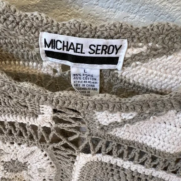 Michael Seroy  Crochet   sweater - Picture 3 of 3